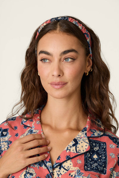 P.J. Salvage Lucky in Love Western Print 3-Piece Long Sleeve Flannel PJ Set