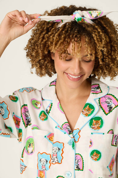 P.J. Salvage Picture Purrfect Pet Portraits 3-Piece Flannel PJ Set