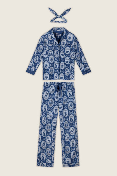 P.J. Salvage Fruit Medley Print 3-Piece Long Flannel PJ Set