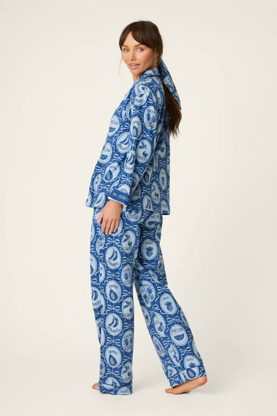 P.J. Salvage Fruit Medley Print 3-Piece Long Flannel PJ Set