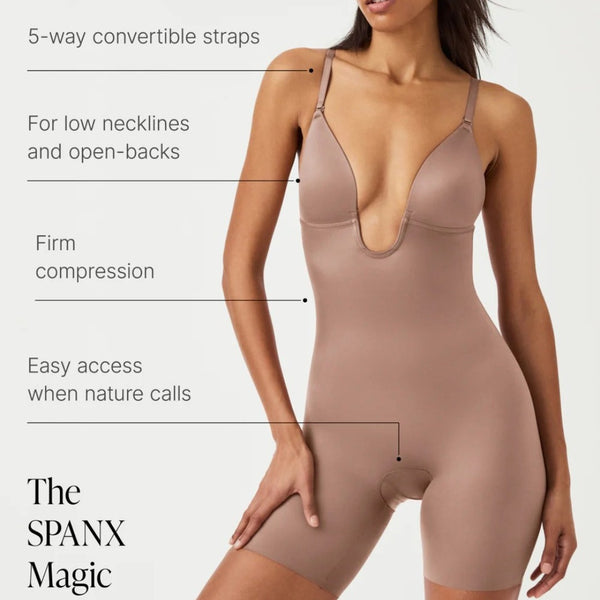 SPANXshape™ Suit Your Fancy Plunge Low-Back Bodysuit