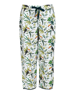 Cyberjammies Gabrielle Toucan Printed Jersey Cropped Pajama Bottom