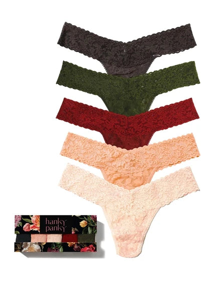 Hanky Panky Signature Lace® Low Rise Thong 5 Pack