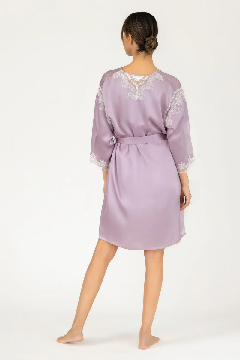 NK iMode Allegra Soulful Short Silk Robe – Crimson Lingerie