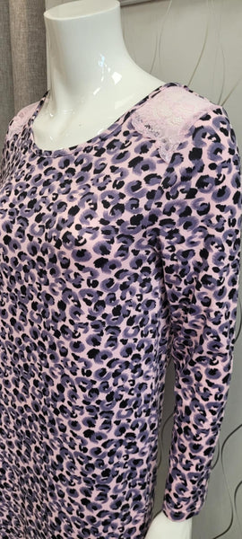 Patricia Animal Print Long Sleeve Nightgown