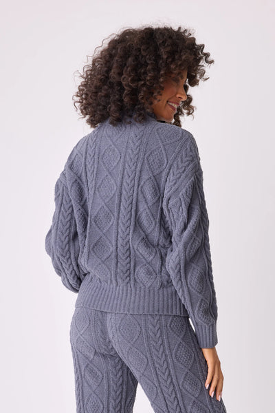 P.J. Salvage Chenille Cozy Cable Quarter Zip Sweater