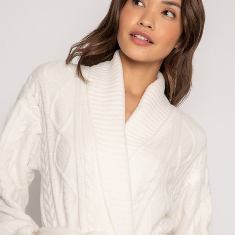 P.J. Salvage Cable Knit Robe