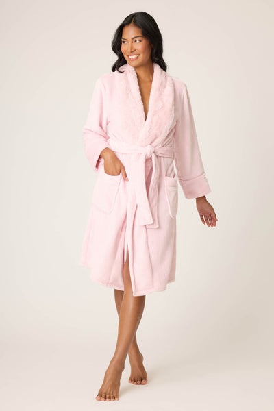 P.J. Salvage Luxe Plush Robe Ballet Pink