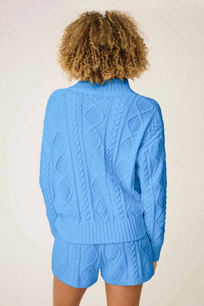 P.J. Salvage Cozy Chenille Cable Knit Half Zip