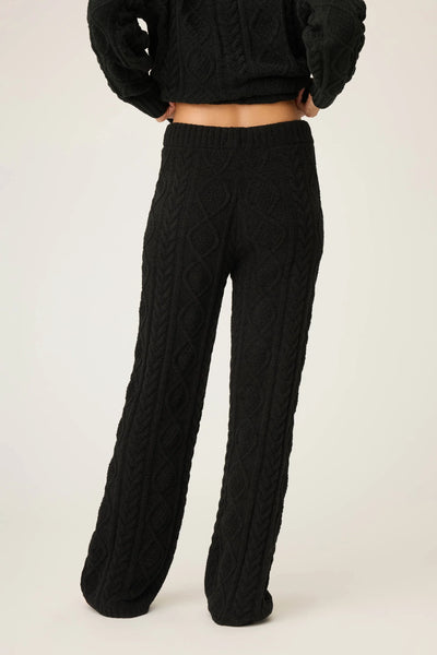 P.J. Salvage Chenille Cable Knit Open Leg Pant