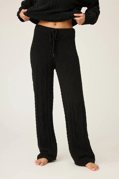 P.J. Salvage Chenille Cable Knit Open Leg Pant