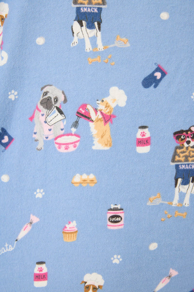 P.J. Salvage Baked Woof Love Dog Print Flannel PJ Set