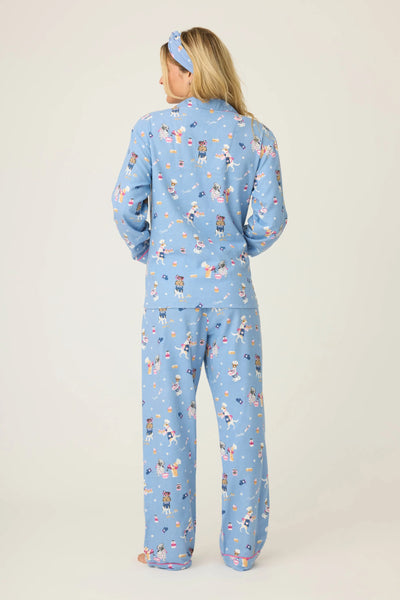 P.J. Salvage Baked Woof Love Dog Print Flannel PJ Set