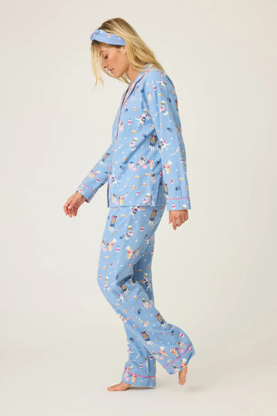 P.J. Salvage Baked Woof Love Dog Print Flannel PJ Set