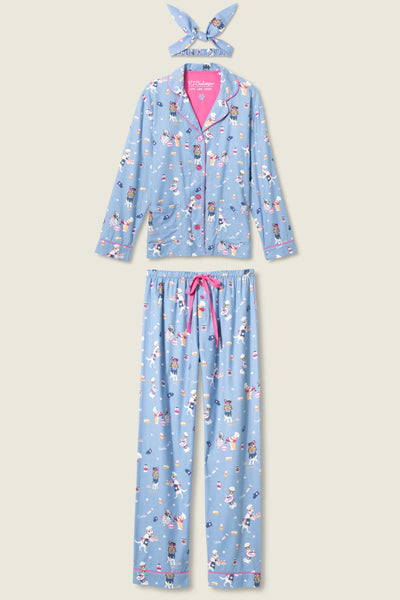 P.J. Salvage Baked Woof Love Dog Print Flannel PJ Set
