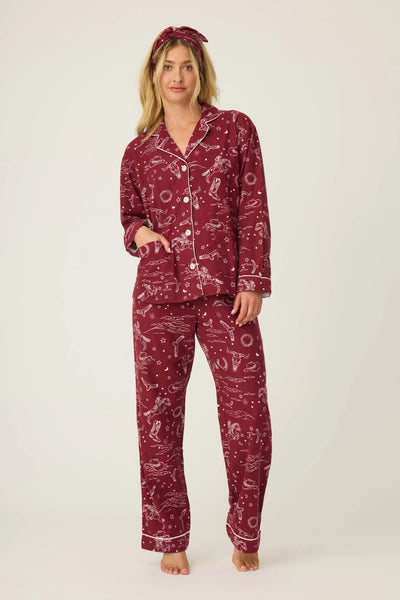 P.J. Salvage Hold Your Horses Western Print Flannel PJ Set