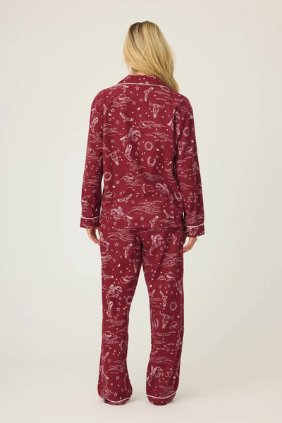 P.J. Salvage Hold Your Horses Western Print Flannel PJ Set