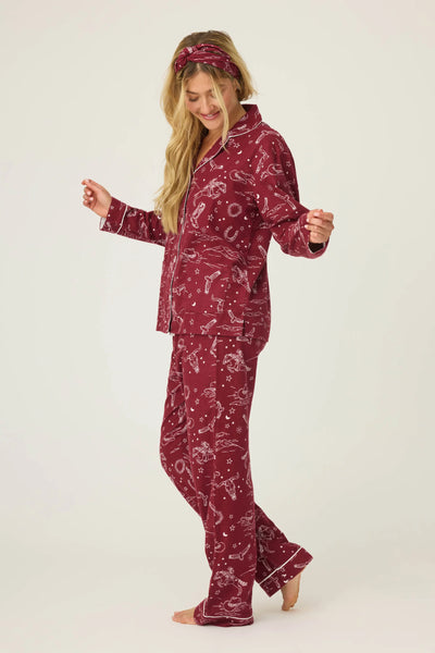 P.J. Salvage Hold Your Horses Western Print Flannel PJ Set