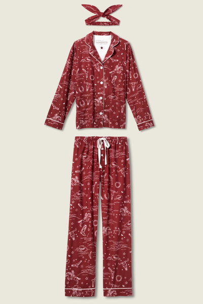 P.J. Salvage Hold Your Horses Western Print Flannel PJ Set