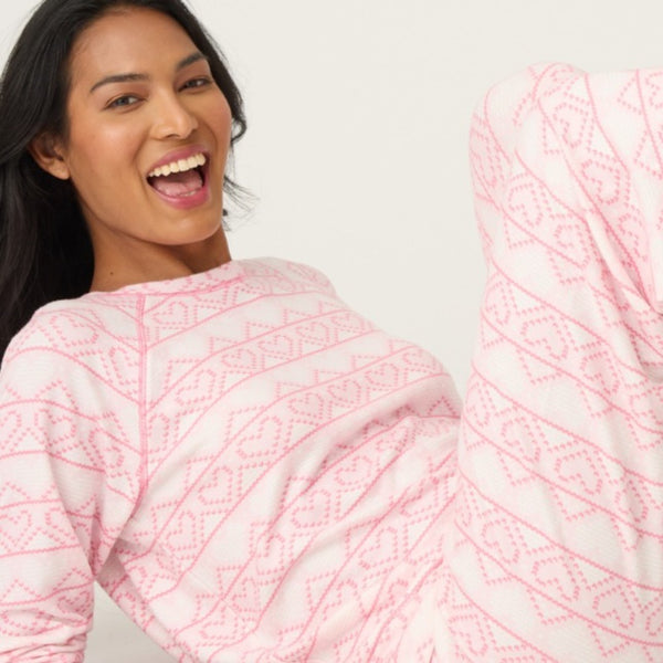 P.J. Salvage Pink Hearts Peachy PJ Set