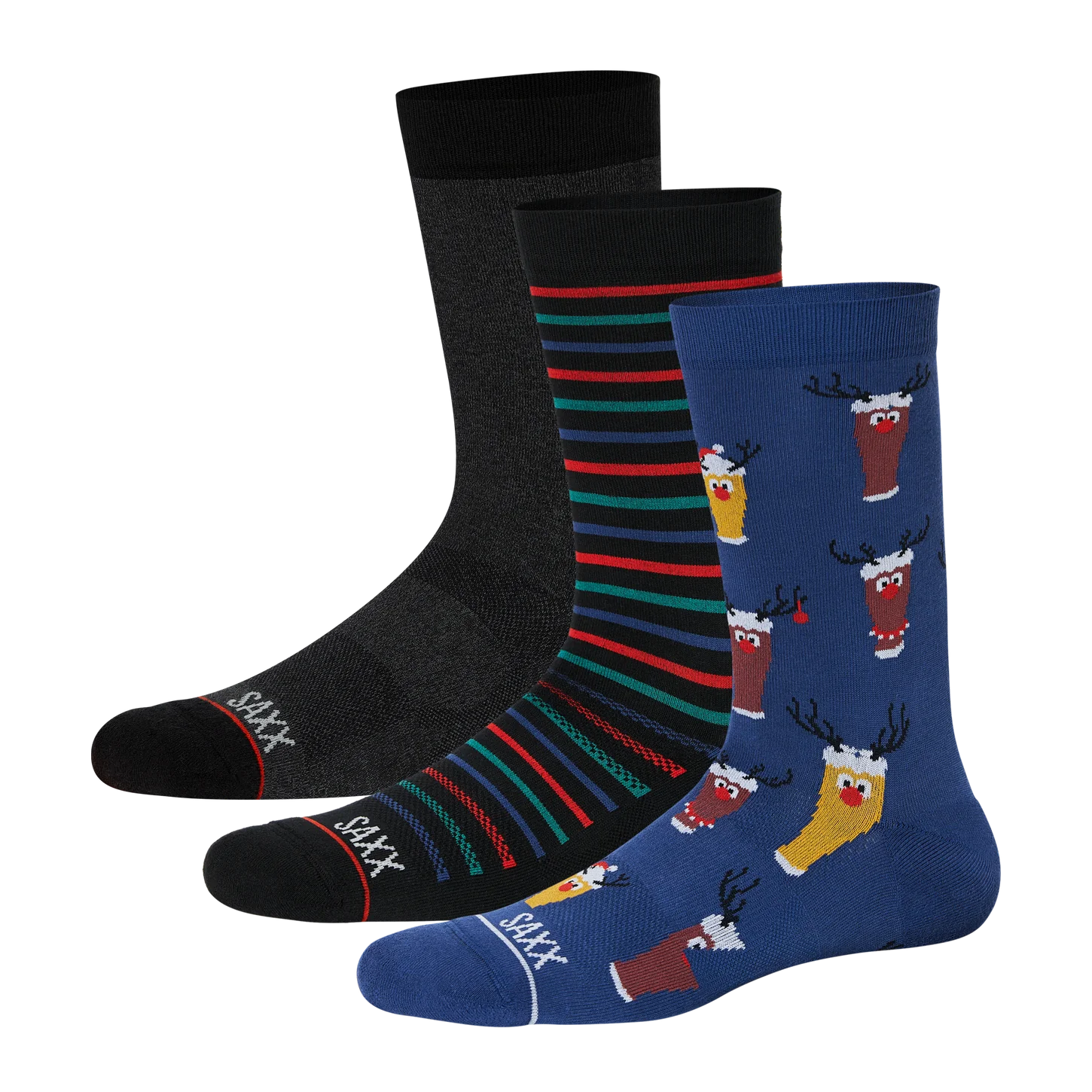 SAXX Holiday Crew Socks 3 Pack