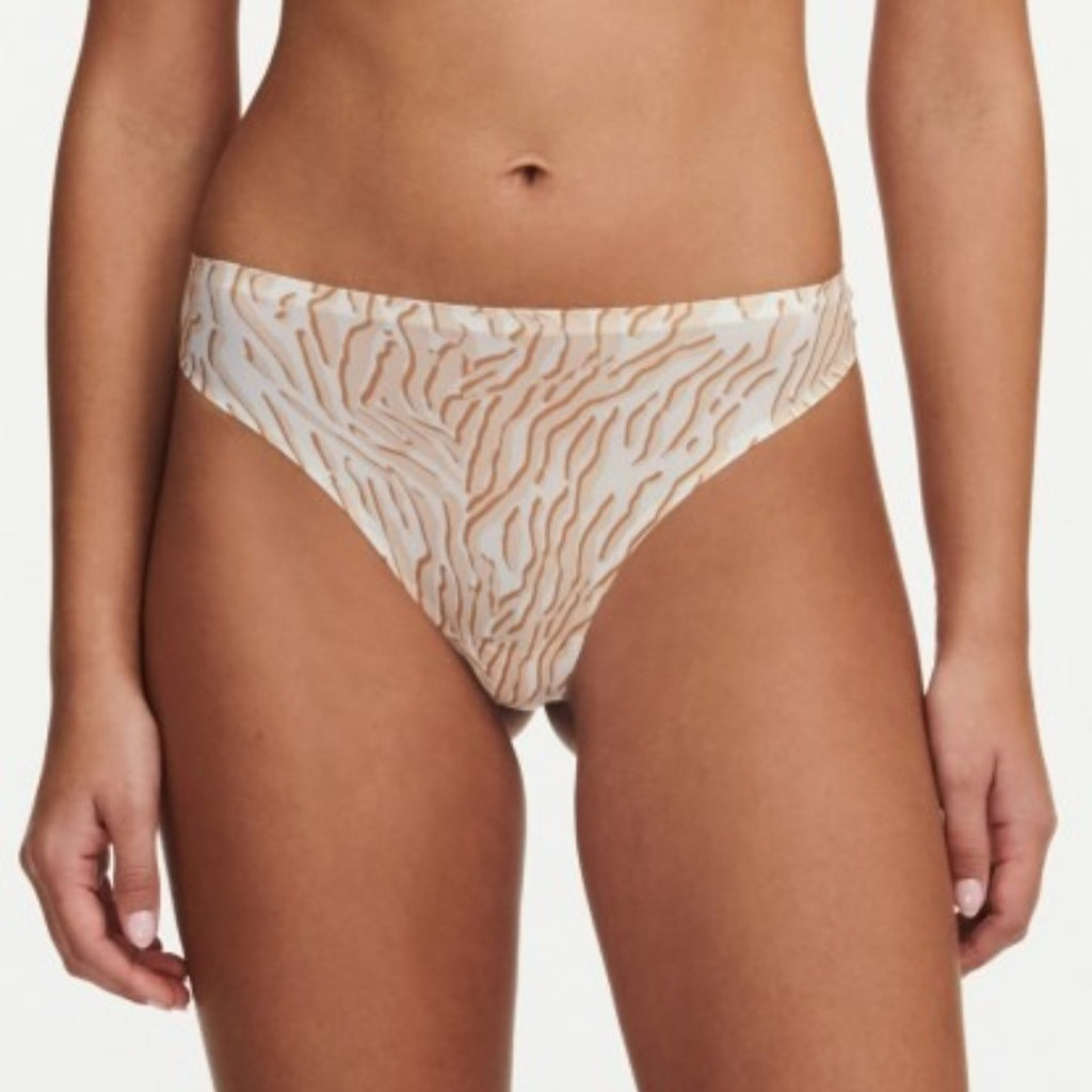 Womens Chantelle beige Printed SoftStretch Thong