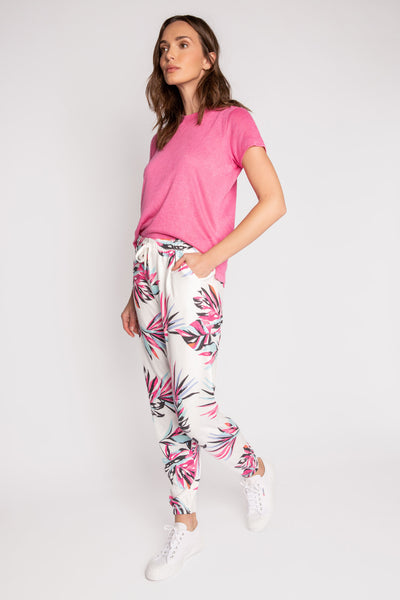 P.J. Salvage Peachy Party Tropical Banded Pant