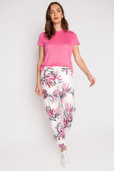 P.J. Salvage Peachy Party Tropical Banded Pant