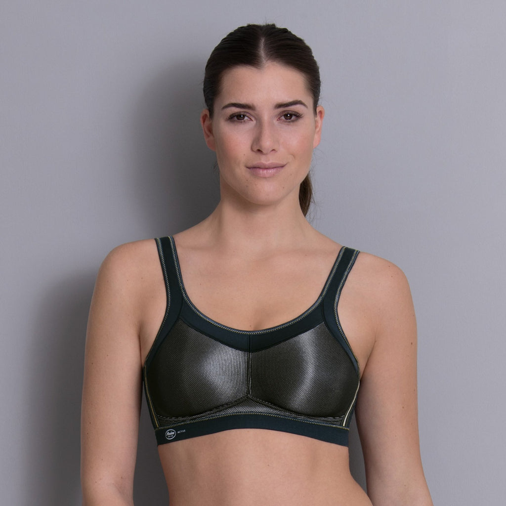 Anita Women's Active Momentum Pro Wire Free Sports Bra 5539 40E Black At Women's Clothing Store