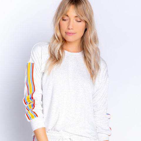 P.J. Salvage Sun Out Stripe Long Sleeve Top